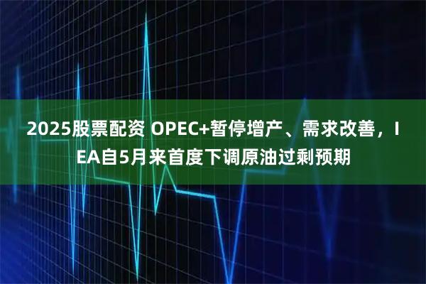 2025股票配资 OPEC+暂停增产、需求改善，IEA自5月来首度下调原油过剩预期